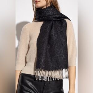 Gucci Shiny Glitter Interlocking G wool-blend scarf